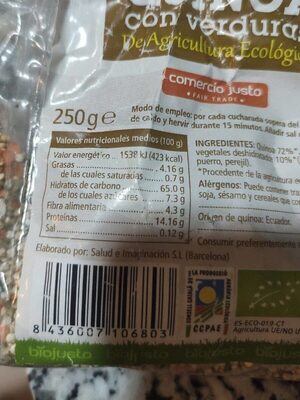 Sopa de Quinoa. Bio. Ecuador