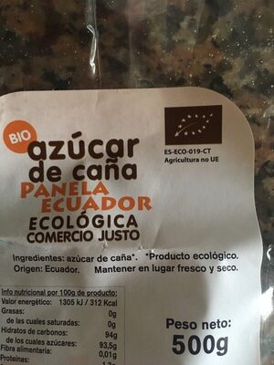 Panela Bio Ecuador. 500 gr. ( a3 )