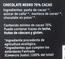 70 % cacao tableta de 100 gr. IO
