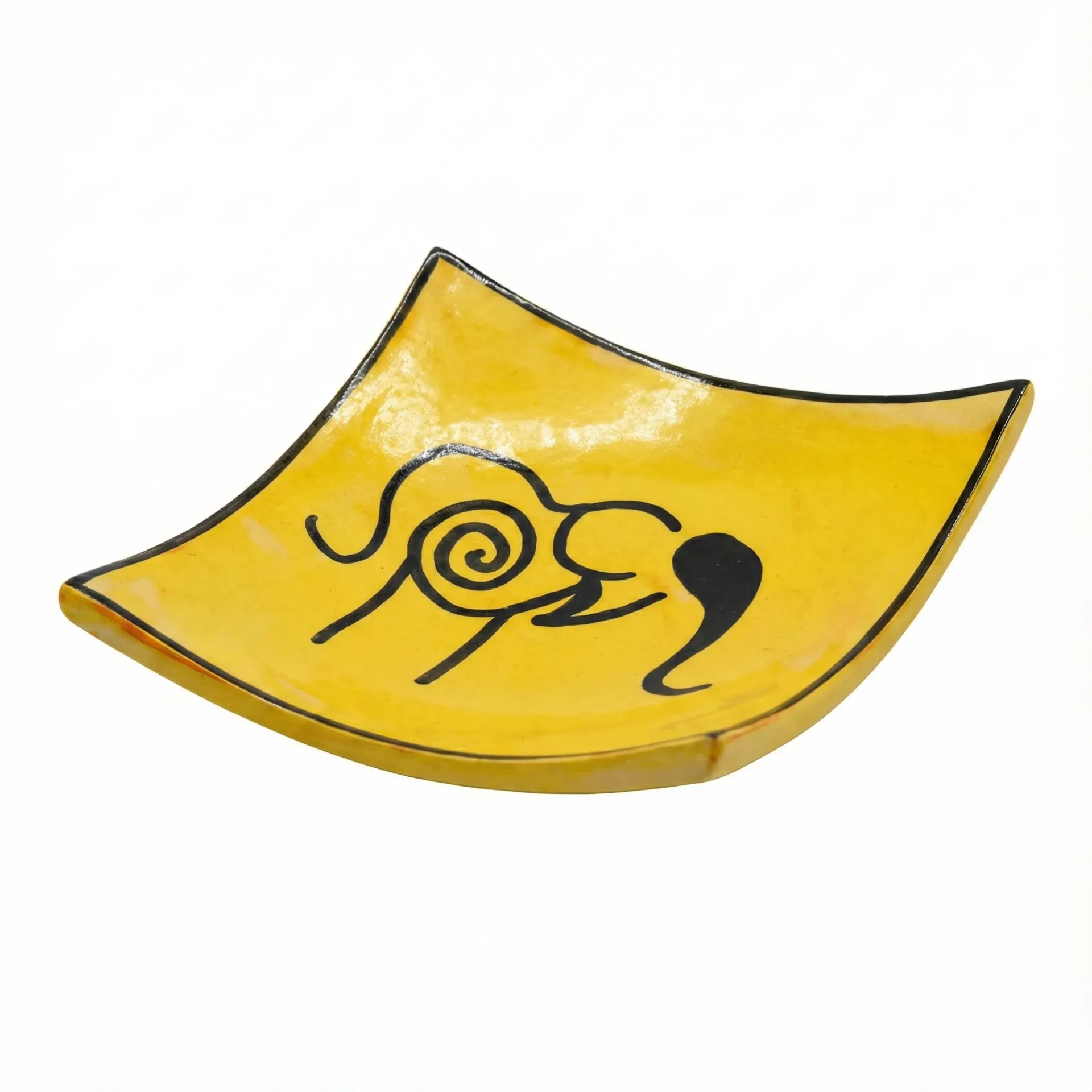 Bandeja Decorativa de Piedra Jabón Keniana - Diseño Elefante