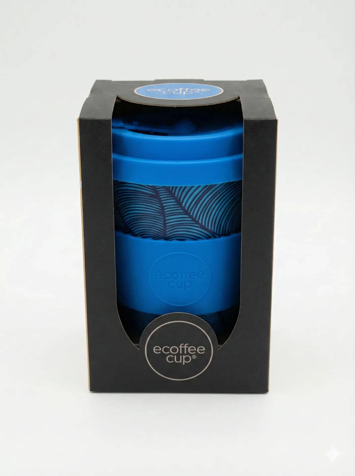 Vaso Reutilizable Ecoffee Cup 350ml - Diseño Azul "Dotonburi"