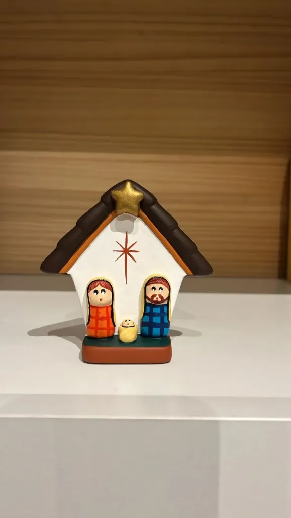 Belen Navidad Blanco Escena Hogar 