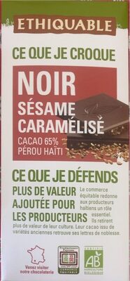 65% Chocolate Noir Sésamo Caramelizado