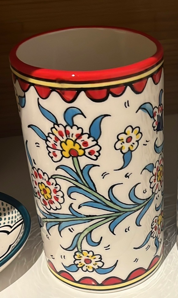 Jarrón Multiusos. Tonos: Naranja/Turquesa