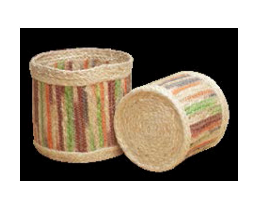 Cestas Indradhanu Cylinder Shaped Jute Basquet.