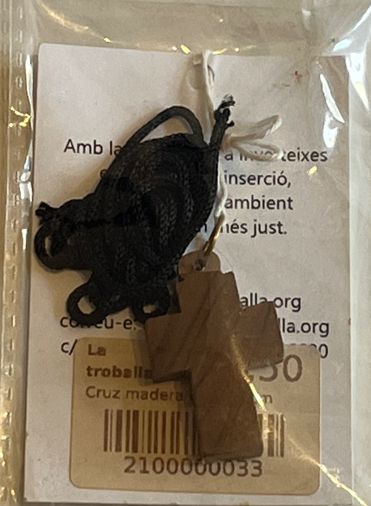 Cruz madera olivo 3 cm  Palestina