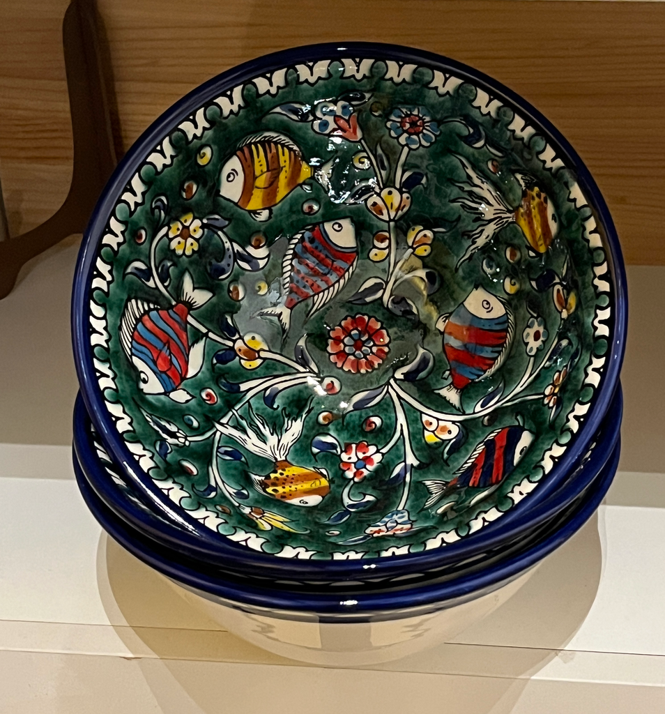 Cerámica Bol Gran.  Hebrón Peixos.