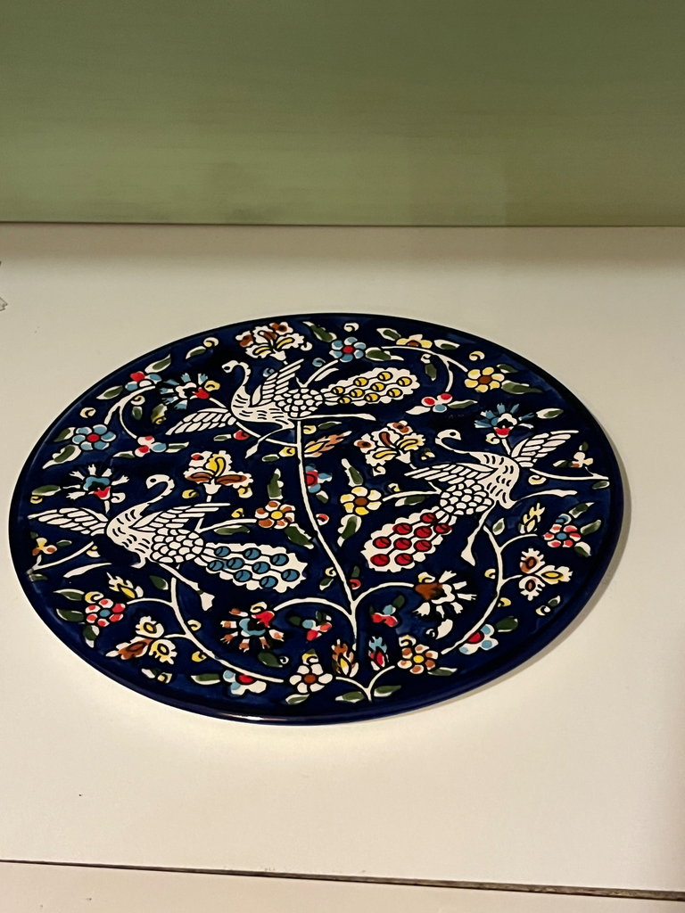 Plato Cer. Hebrón Pavos 21 cm