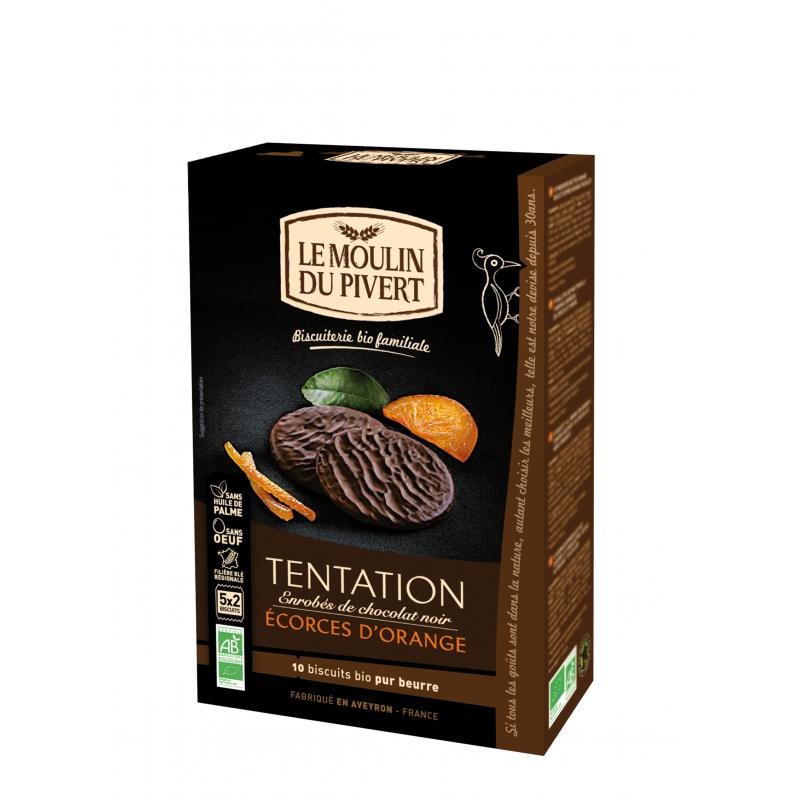 Galletas Tentación Naranja confitada y chocolate.