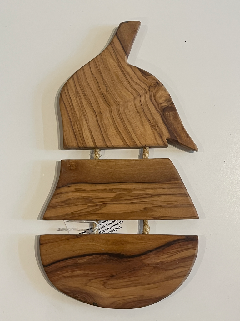 Salvamanteles madera de olivo 23 cm. Palestina