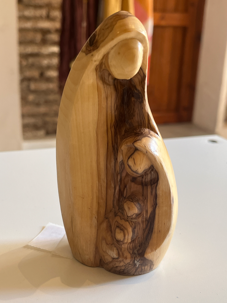 Sagrada  Familia rústica 12,5 cm olivo Palestina