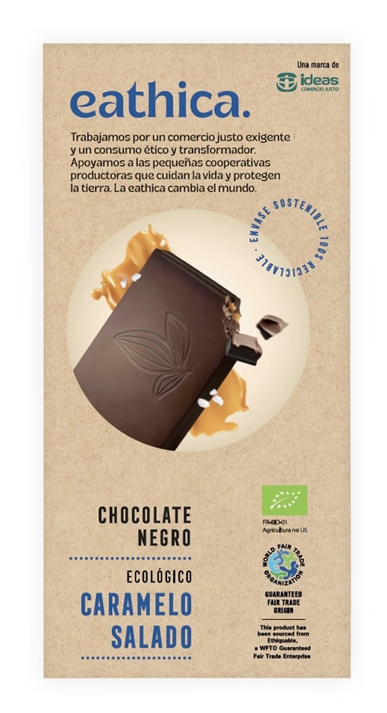 65% chocolate salado y caramelo. Perú