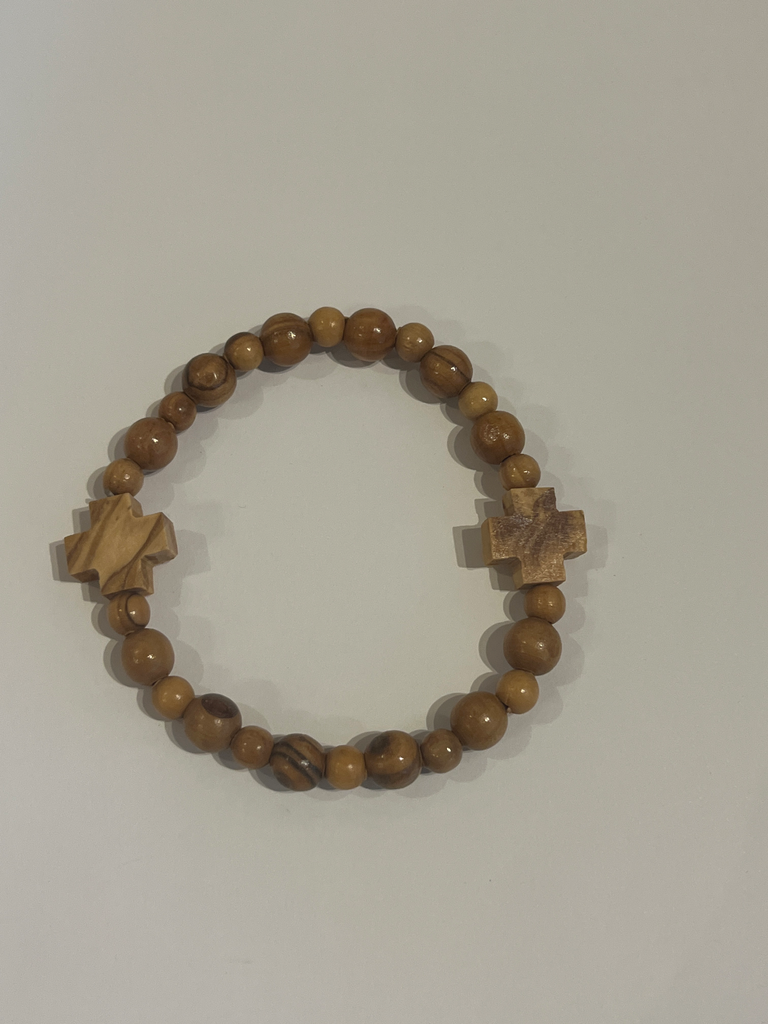 Pulsera rosario 2 cruces