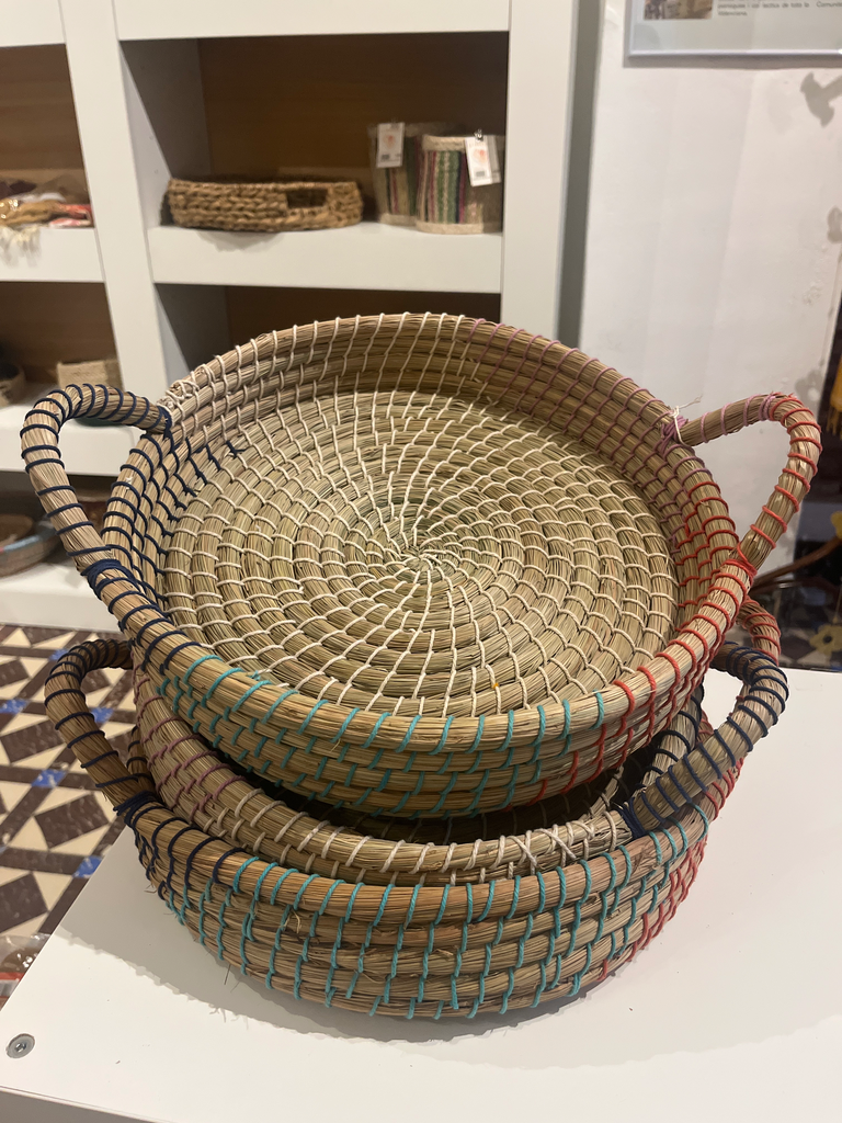 Cesta multicolor asas 30x7 cm. Bangladesch
