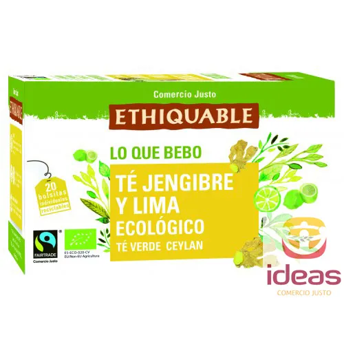 Té verde con jengibre y lima