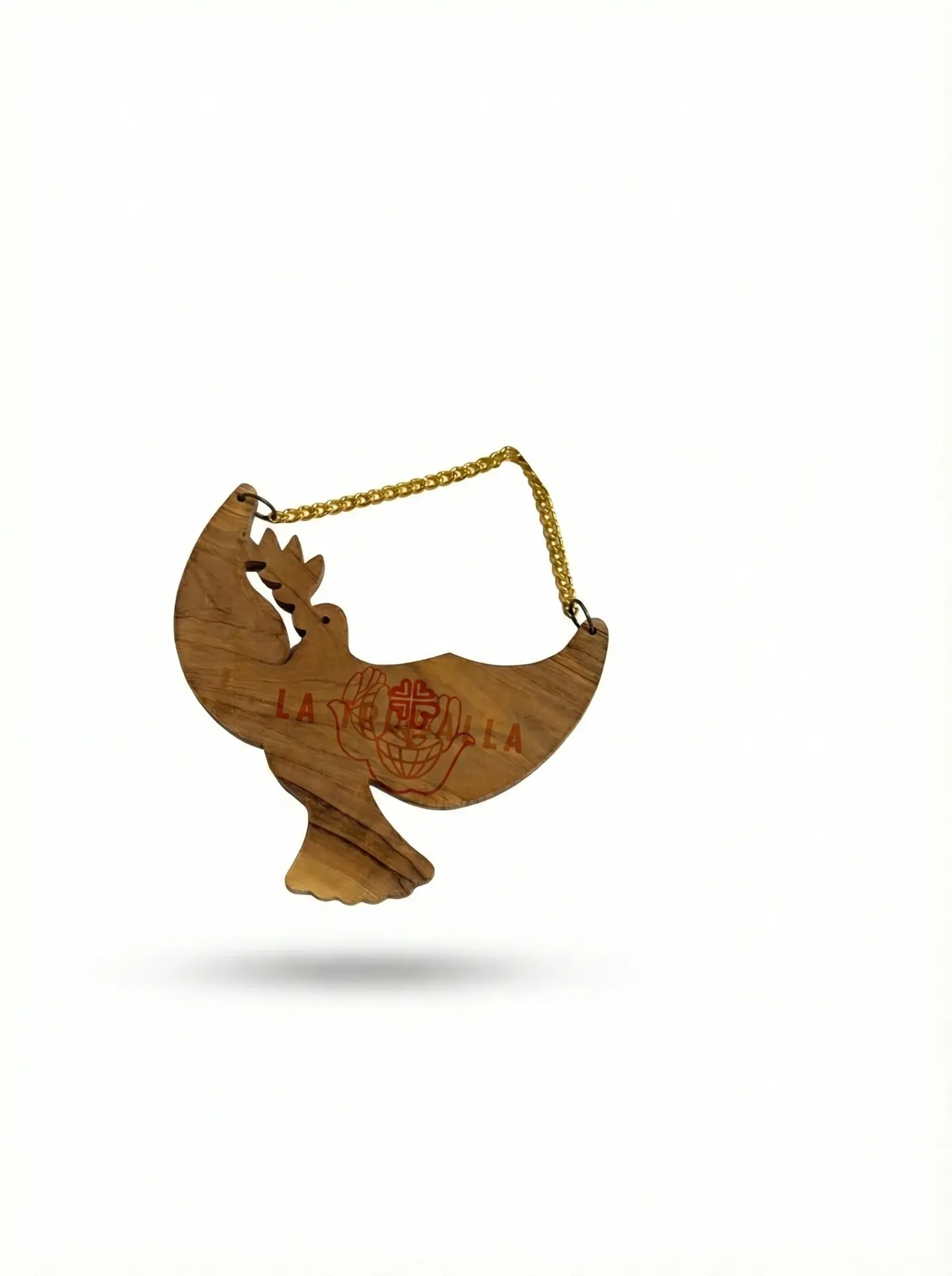 Colgante Paloma de la Paz de Madera de Olivo - Comercio Justo desde Palestina