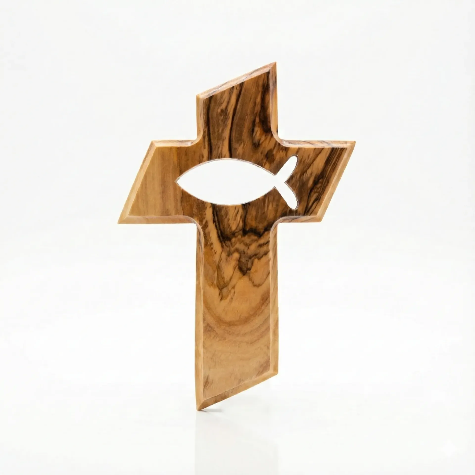 Cruz madera olivo pared palestina 13 cms