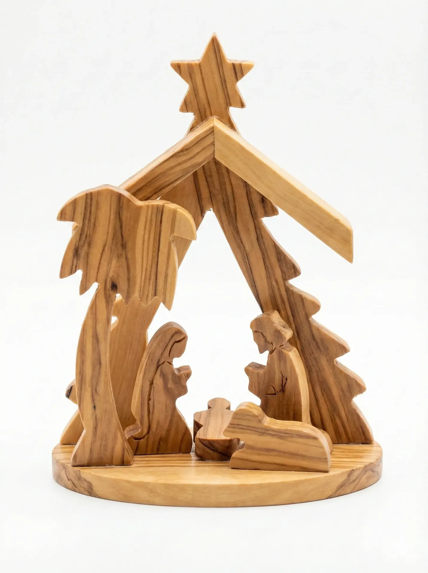 Belén Artesanal de Madera de Olivo